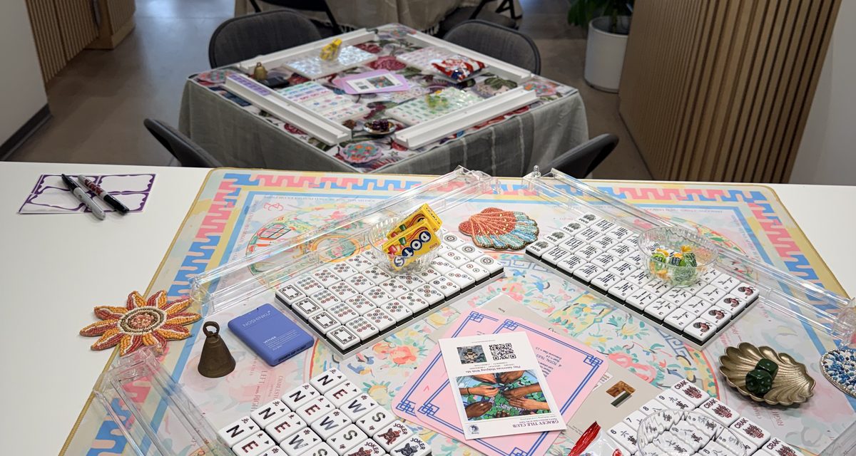 Gracey Tile Club PDX tables set up at PureGreen Portland